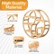Vintiquewise Round Bamboo Wall Shelf with 3-Tier Wooden Display Sections Boho Circle Hanging Shelf for Living Room Bedroom Entryway & Home Decor – Decorative Circular Storage Rack for Small Plants Accents and Collectibles